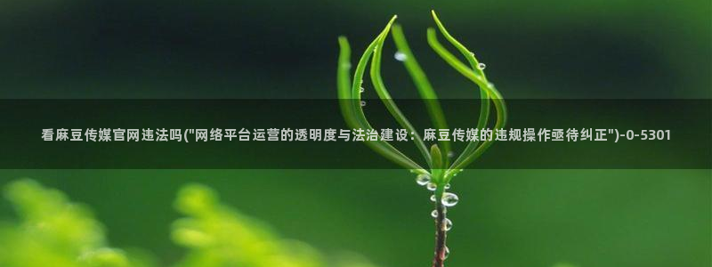 麻豆传媒官网樱桃cherry：看麻豆传媒官网违法吗(\